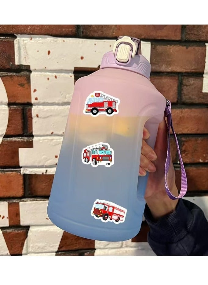 50 PCs Heroic Firefighting Stickers Pack - Fire Truck and Firefighter Fun for Kids: Decorate Your Phone, Bottle, Suitcase, Skateboard, and Laptop  - Image 4