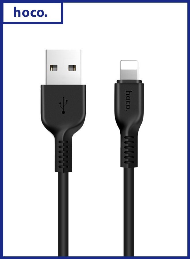 hoco. X20 Flash iP 3M Fast Charging Cable – Extra Long Lightning Charging Cable with High-Speed Power Delivery Support, Durable Tangle-Free Nylon Braided Cord, Quick Sync and Charge for iPhones, iPads, Power Banks, and Lightning-Compatible Devices  - Image 1
