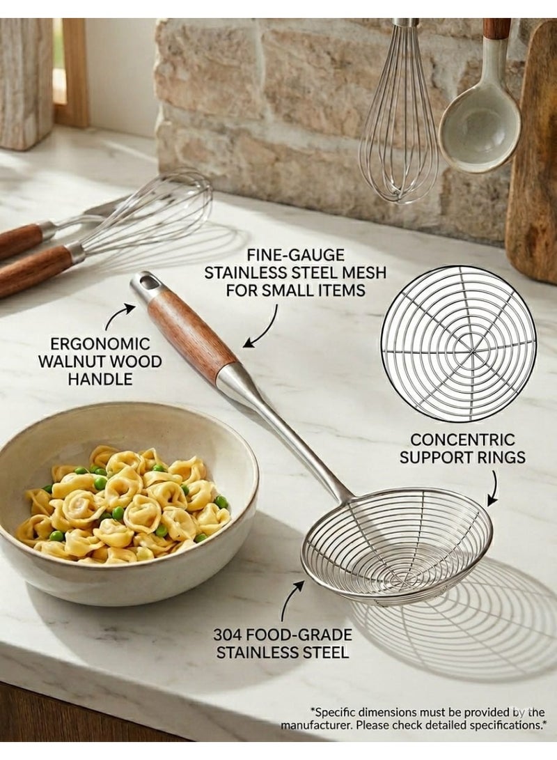 FIRST PRO Stainless Steel Spider Strainer Skimmer Spoon Kitchen Cooking Skimmer for Frying, Boiling and Scooping Food - Image 4