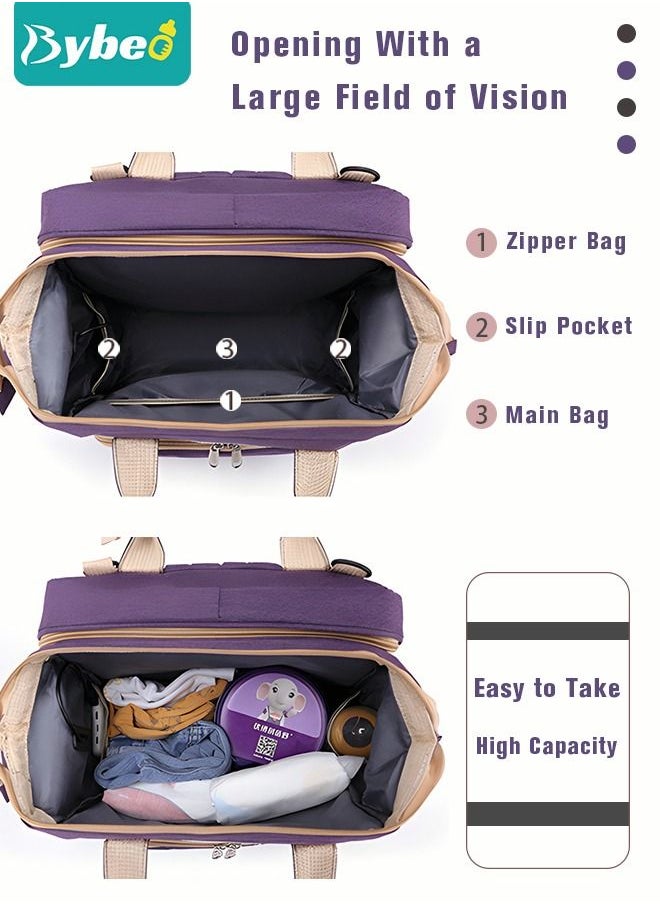 Bybeo - 2024 New Style Baby Diaper Bag Backpack, Multifunction Diapers Changing Station for Boys Girls Outdoor and Travel, Infant Shower Gifts, Large Capacity, 900d Oxford, USB Port - Image 1