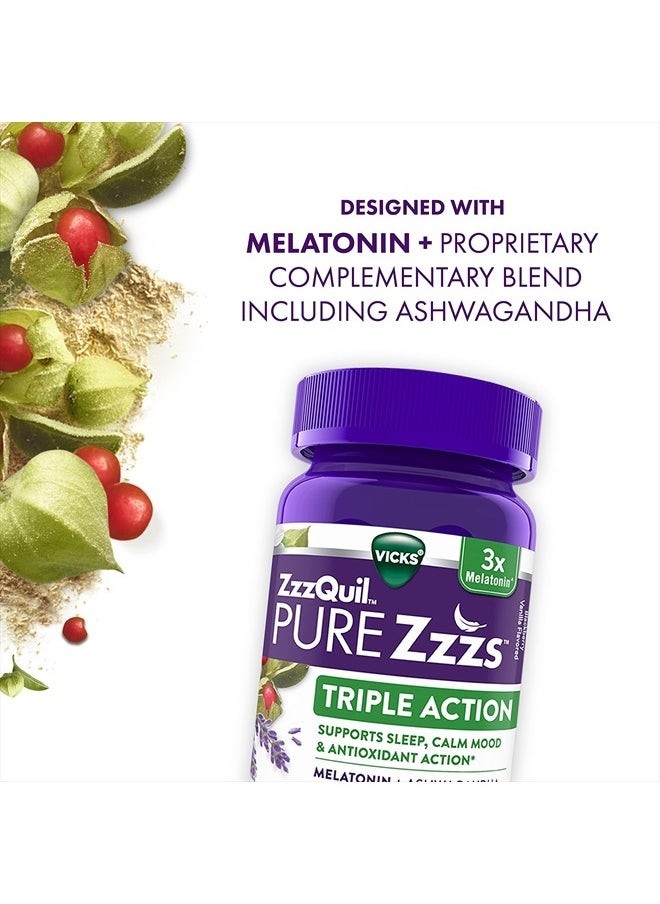 ZzzQuil PURE Zzzs Triple Action, 60 Gummies