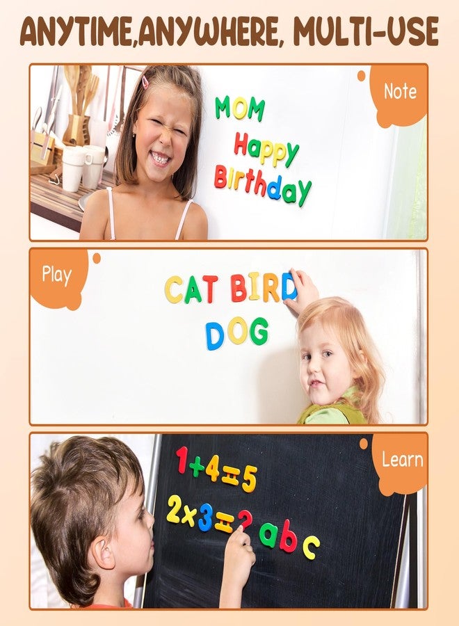 JoyCat 78 Pieces Magnetic Letters Numbers Alphabet Fridge Magnets ABC 123 Preschool Educational Learning Plastic Colorful Toy Set Uppercase Lowercase Math Symbols for Toddlers Kids - Image 4
