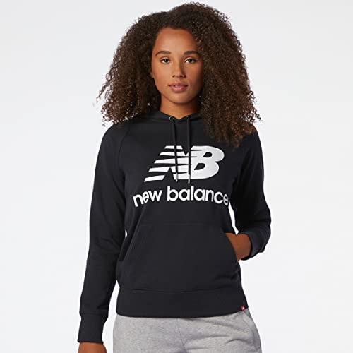 New Balance Women's NB Essentials Pullover Hoodie, Black, X-Small - Image 3