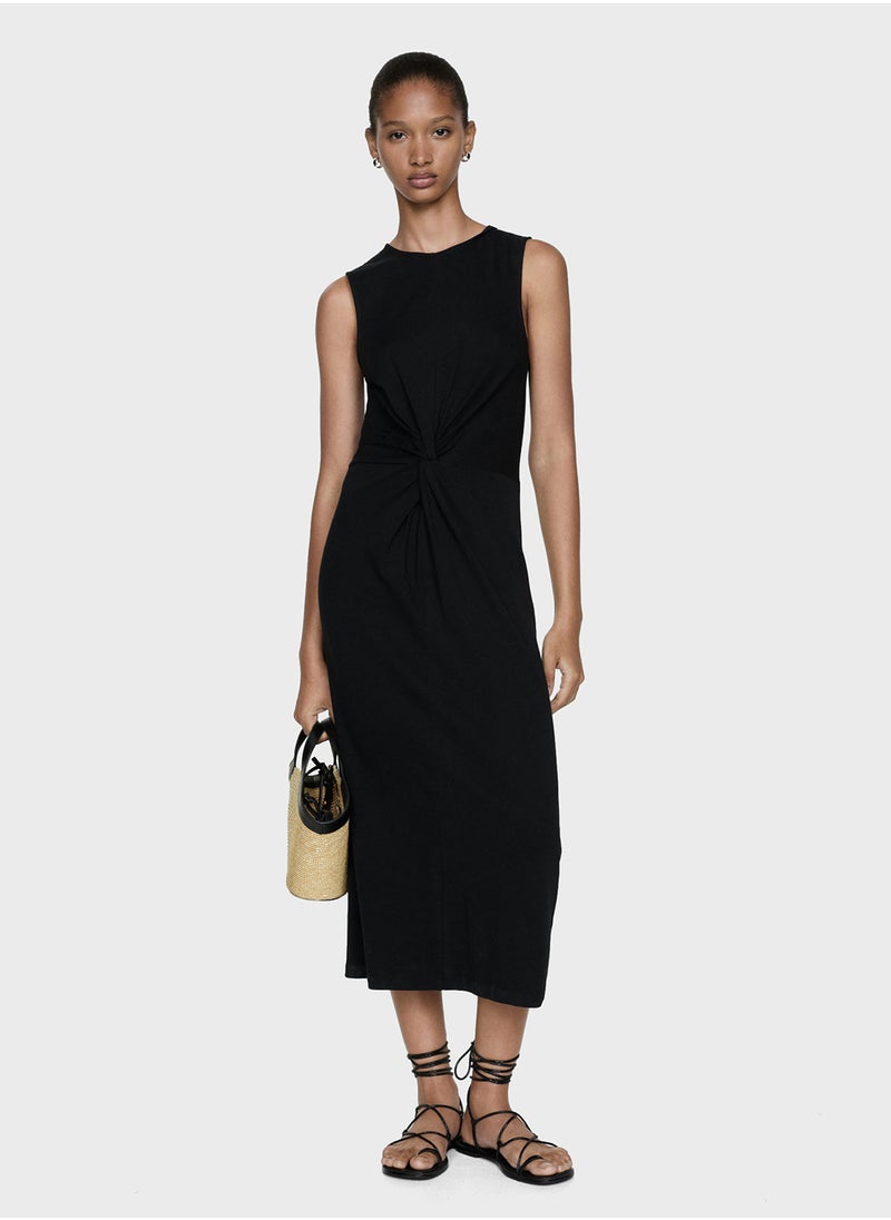MANGO - Drape Detail Dress - Image 1