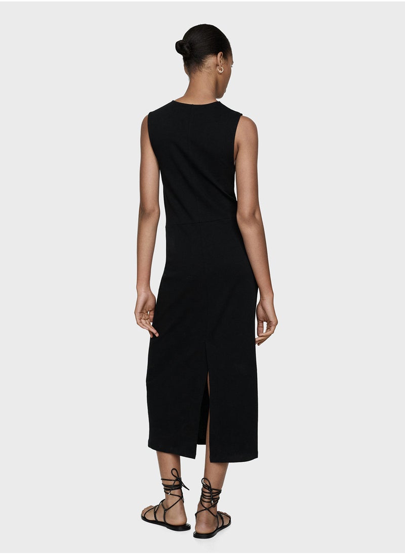 MANGO - Drape Detail Dress - Image 1