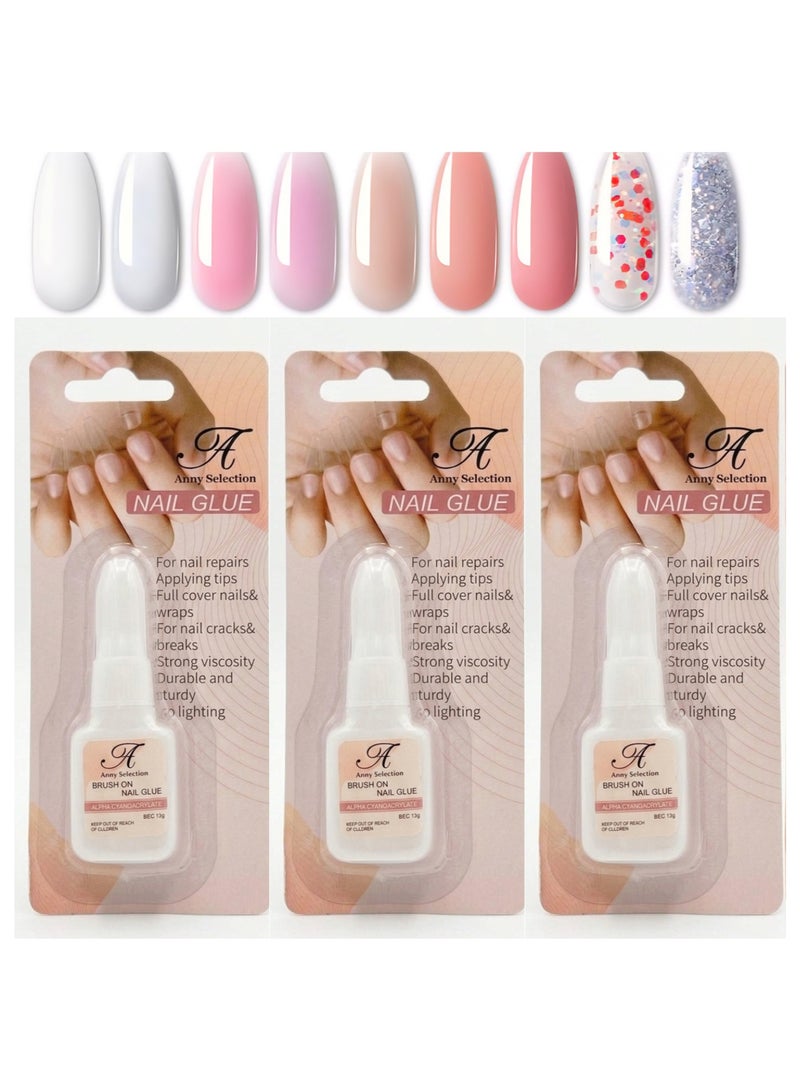 ANNY Brush-On Nail Glue (3-Pack) - Image 1