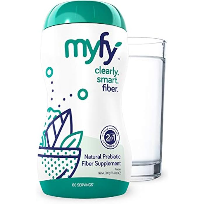 MyFy مسحوق مكمل الألياف الطبيعية MyFy - واضح، قابل للذوبان، دعم هضمي يومي لصحة الأمعاء والانتظام - غير معدّل وراثيًا، خالي من الطعم، خالي من السكر، خالي من الغلوتين - 10.6 أونصة (60 حصة) - Image 1