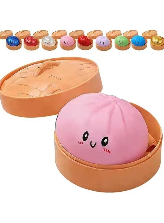 general 2026 Glitter Dumpling Squishy Stress Relief Toy Pink B Colorful Glitter Dumplings With Box - Image 3