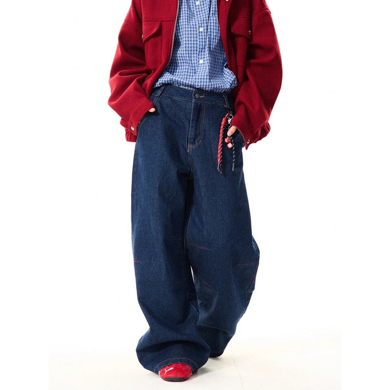 Unisex Classic Denim Jeans Loose Fit Daily Outdoor Wear - Image 4
