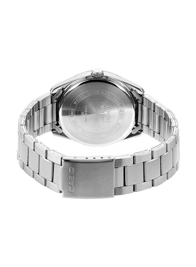 كاسيو ساعة كاسيو MTP-1302DA-2A1VDF رجالية بعقارب، بسوار من الفولاذ المقاوم للصدأ باللون الفضي، وقرص أزرق - Image 3