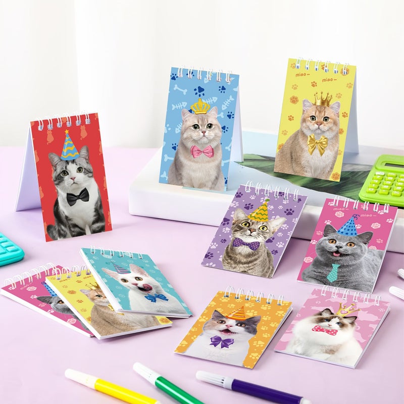 16 Joyful Cat Vertical Travel Spiral Notebooks for Event Providers - Image 3