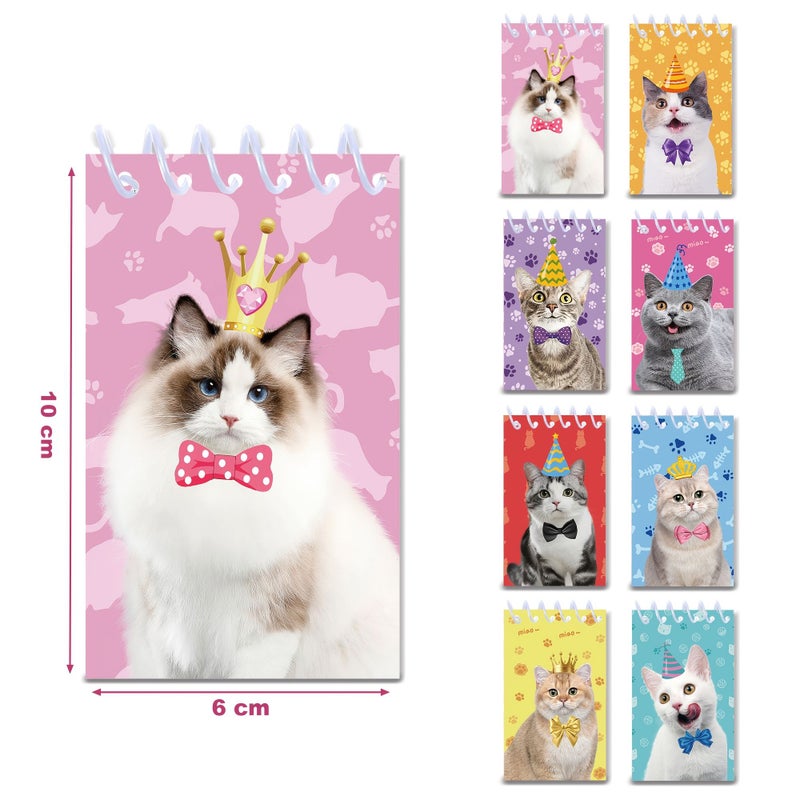 16 Joyful Cat Vertical Travel Spiral Notebooks for Event Providers - Image 2