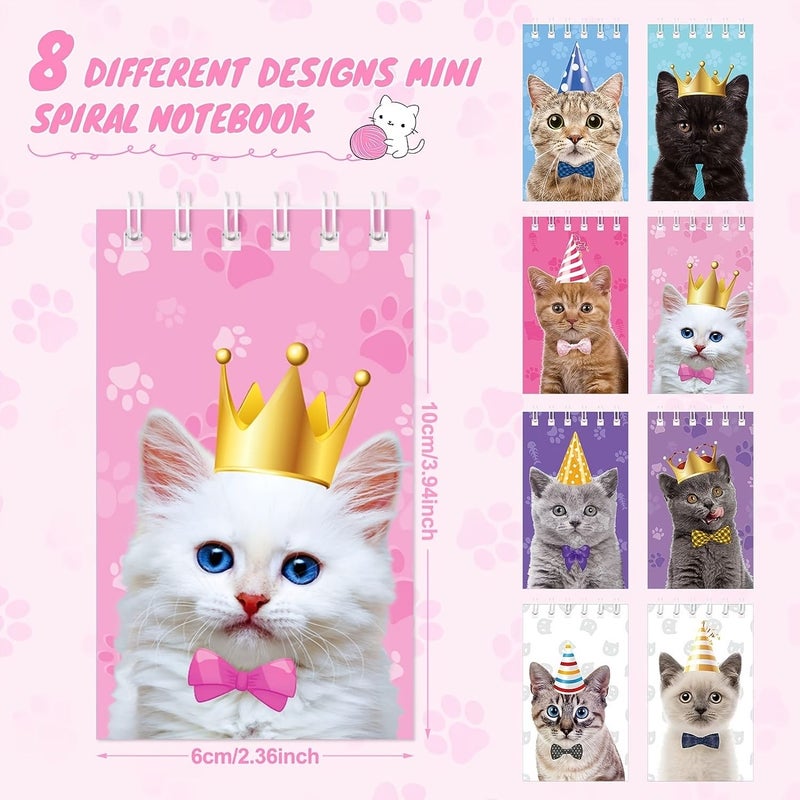 16 Joyful Cat Vertical Travel Spiral Notebooks for Event Providers - Image 4