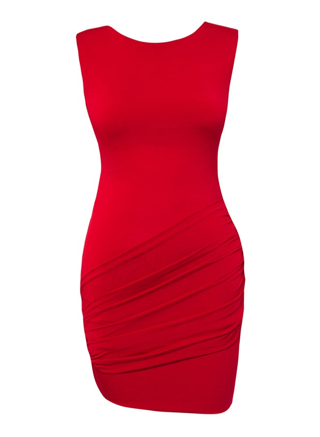 trendyol Limited Edition Backless Midi Bodycon Stretch Knit Dress  - Image 4