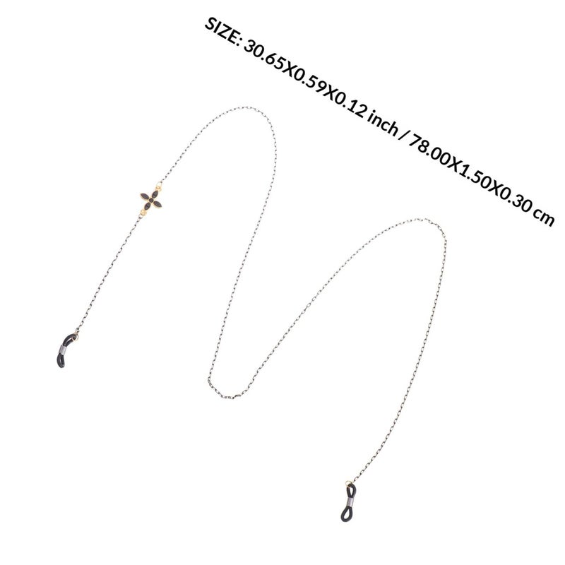Retro Metal Glasses Chain Strap Black White Anti Lost Eyeglasses Cord for Women Sunglasses - Image 3