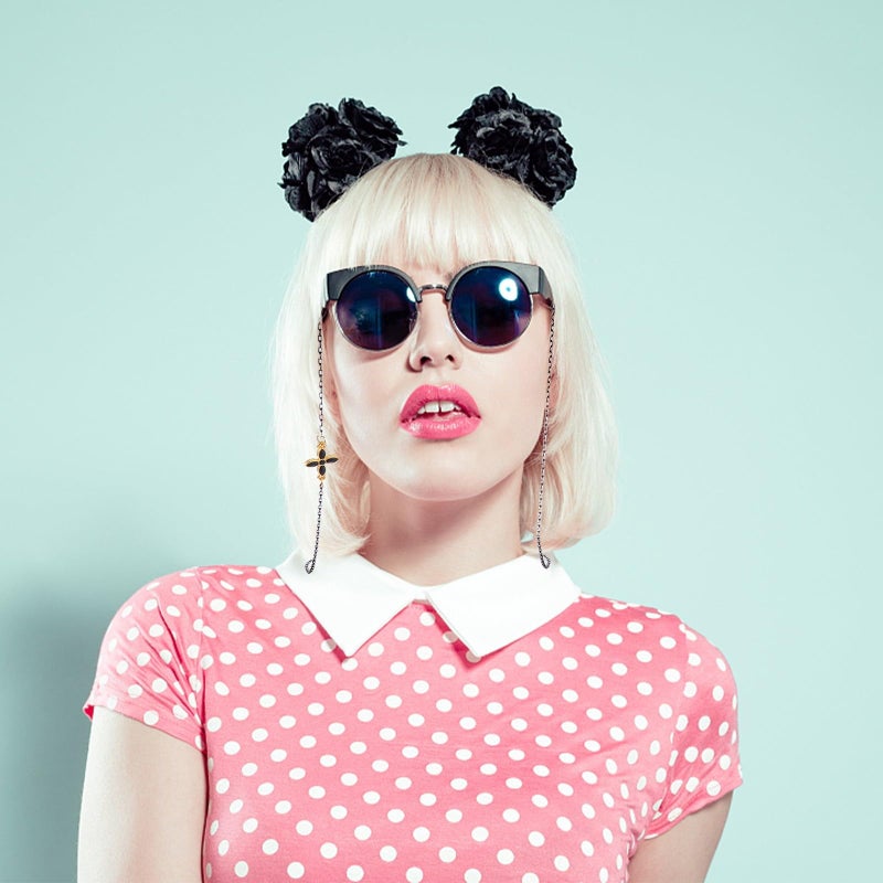 Retro Metal Glasses Chain Strap Black White Anti Lost Eyeglasses Cord for Women Sunglasses - Image 4