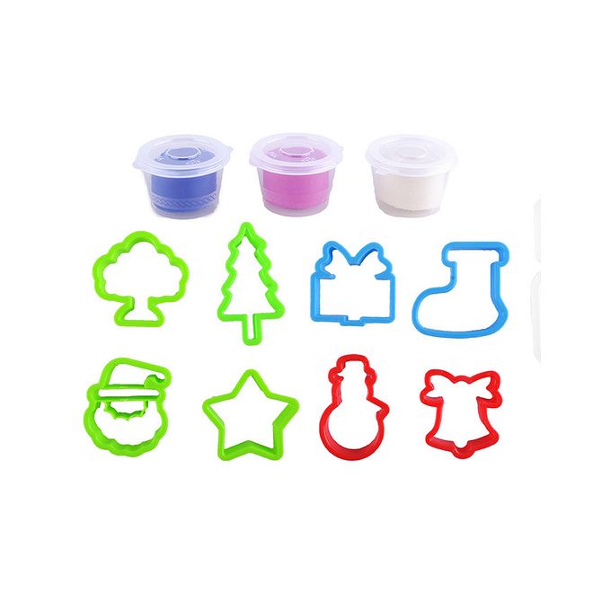 Power Joy Play-Doh Set for Kids - Non-Toxic, Boosts Imagination & Creativity, 3 Years, Includes 3 Doh Cans & 8 Molds (Assorted) - Image 1