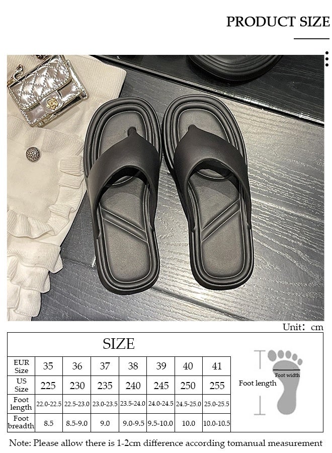 DUNISO Flip Flops for Men and Women Quick Drying House Bedroom Slippers with Non-Slip Soft Slippers Open Toe Beach Slipper for Spa Bath Pool Gym House Sandals for Indoor & Outdoor - Image 2