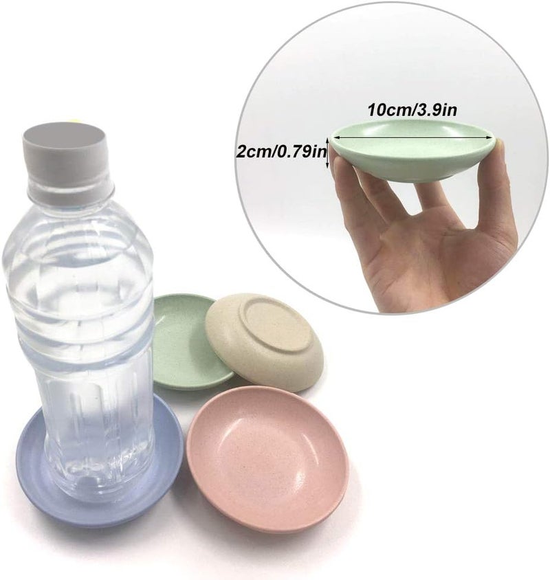 USonline911 Wheat Straw Shallow Bottom Ketchup Sauce Dish Dipping Bowls Seasoning DishesMustard Dish for Soy Vinegar Ketchup BBQ Sauce Pack of 8 Blue - Image 3