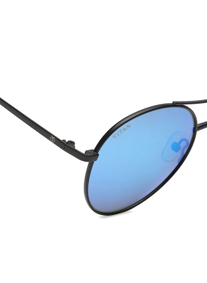 TITAN Black Round Women Sunglasses