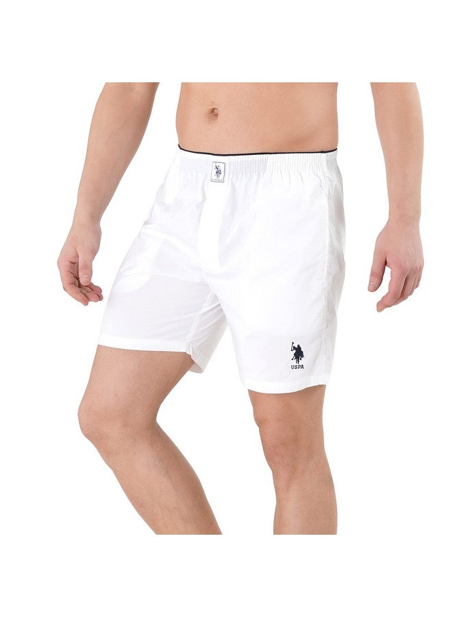 U.S. Polo Assn. Mens Pure Cotton Brushed Elastic I108 Boxers - Pack Of 1 (WHITE 2XL) - Image 2
