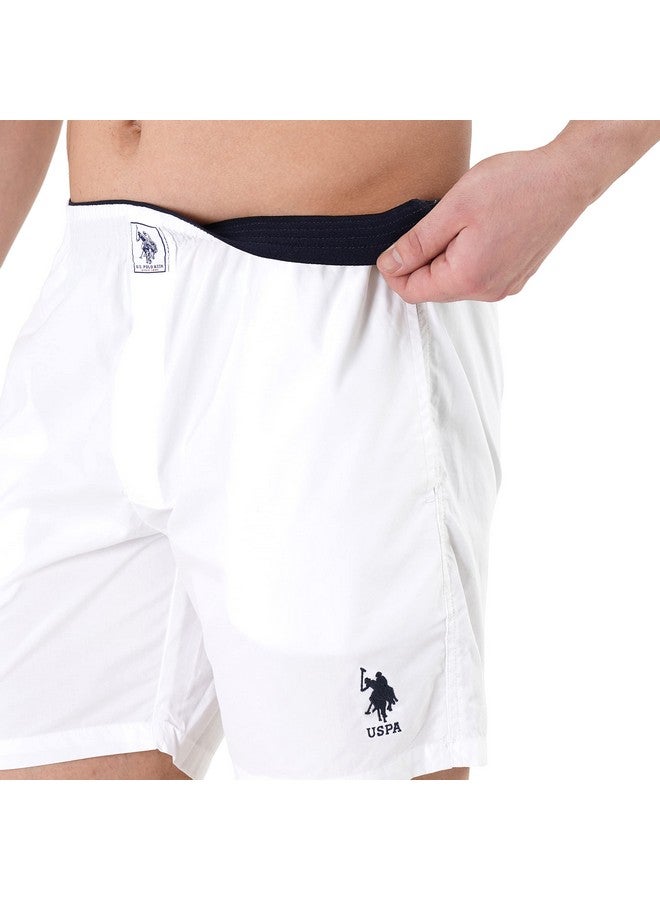 U.S. Polo Assn. Mens Pure Cotton Brushed Elastic I108 Boxers - Pack Of 1 (WHITE 2XL) - Image 4
