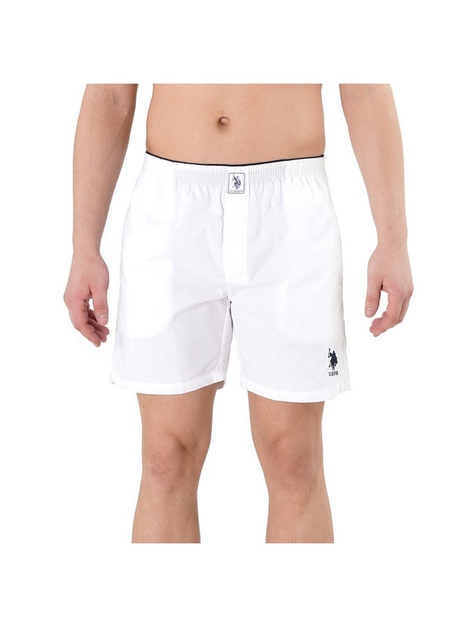 U.S. Polo Assn. Mens Pure Cotton Brushed Elastic I108 Boxers - Pack Of 1 (WHITE 2XL) - Image 1