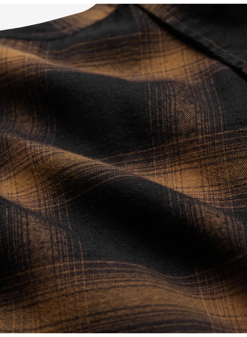 The Souled Store  The Souled Store Men Dark Topaz Checks And Stripes Multicolour Relaxed Shirts for Men | Best Price UAE