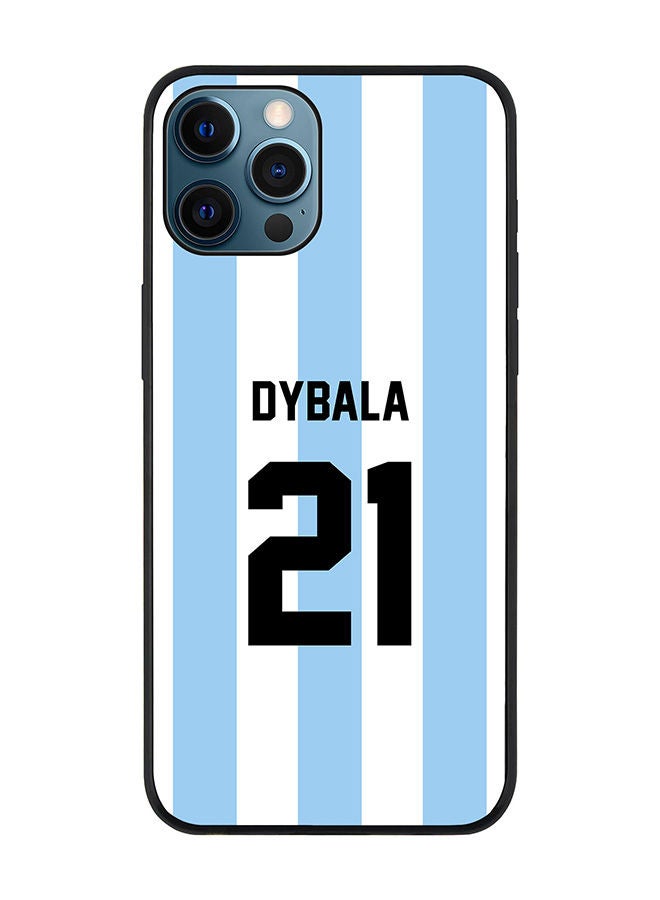 Stylizedd Rugged Black edge case for Apple iPhone 12 Pro Slim fit Soft Case Flexible Rubber Edges Anti Drop TPU Gel Thin Cover - Football Team - Argentina Player Name - Dybala - Image 1
