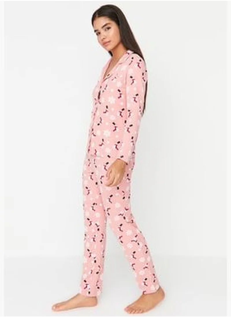 trendyol Multicolored Printed Knitted Pajamas Set THMAW21PT0775