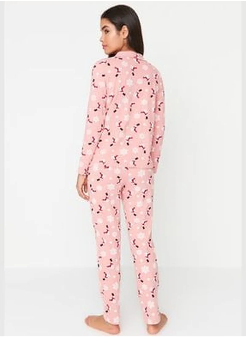 trendyol Multicolored Printed Knitted Pajamas Set THMAW21PT0775