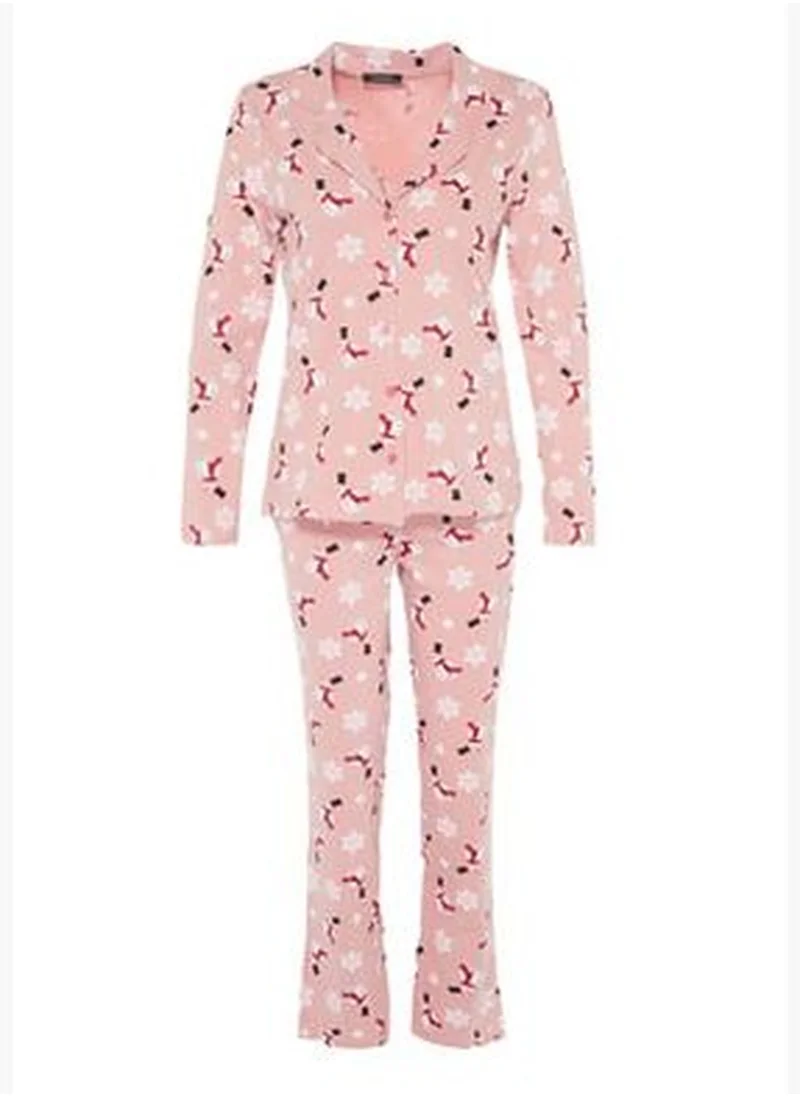 trendyol Multicolored Printed Knitted Pajamas Set THMAW21PT0775