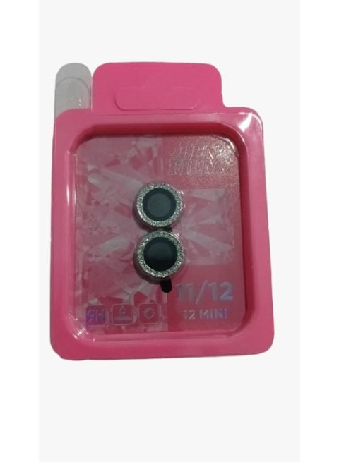 حامي عدسات الكاميرا الخلفية 9H لهاتف ايفون 11 / 12 / ١٢ميني (فضي)