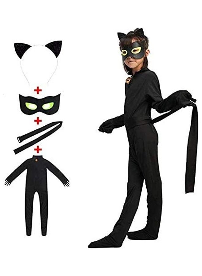 زي تنكري بطابع قطة للأطقال مقاس إكس لارج من 4 قطع 140سم - Image 5
