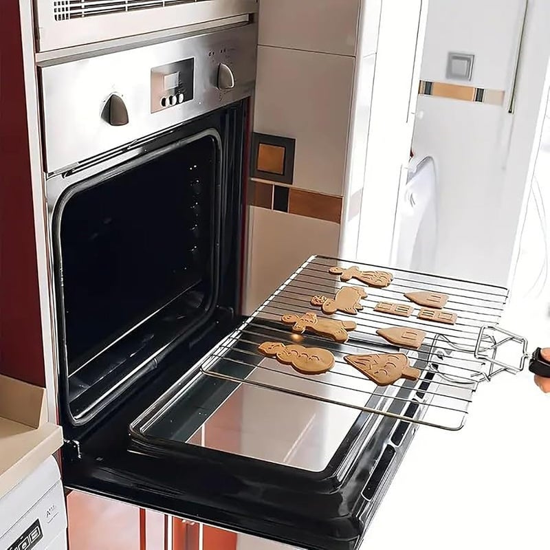 2Pcs Air Fryer Oven Rack Puller Tool Stainless Steel Grill Clip Tray Extractor - Image 5