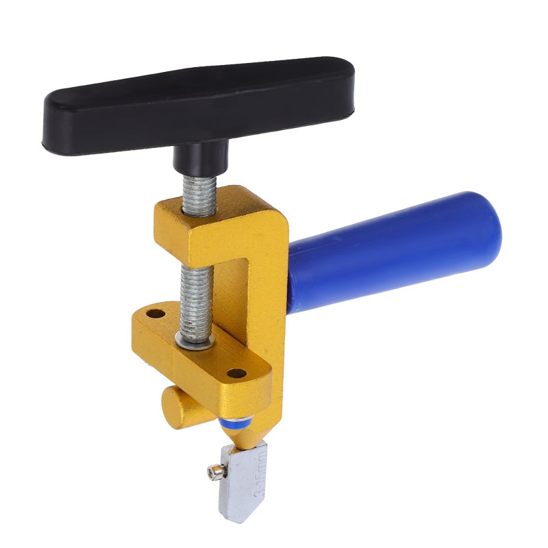 1 Set Manual Tile Cutter - 2-in-1 Glass Cutter Tile Cutting Tool with Handle Manual Cutting Kit for Ceramic Glass Mirrors DIY Projects - Image 1