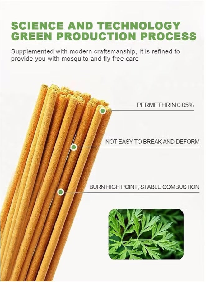 100 - Mosquito repellent sticks, 100% natural - Handmade - Impregnation - Incense sticks Organic - Chemical - Relax - Positive - Yoga - Meditation Best - Wood - Incense Suitable for Indoor, Home Office, Outdoor, Backyard Travel, Camping Barbecue (for flies) - Image 4