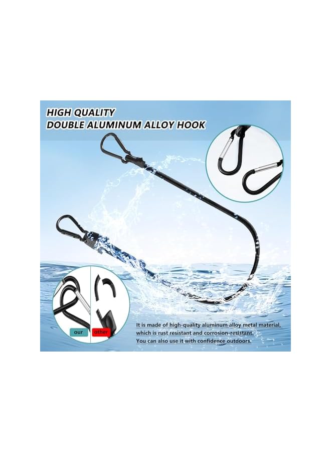 The Bros The Bros Bungee Cord with Aluminum Alloy Hook Superior Rubber Clips On Both Ends Heavy Duty Outdoor Heavy Duty Straps Strong Elastic Rope for Outdoor Tent Luggage Rack Camping Cargo Bike Storage 4 Pack - Image 5