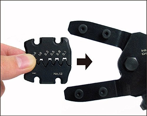 Engineer مجموعة أدوات الضغط المحمولة ENGINEER PAD-02 كاملة. صنع في اليابان: مجموعة ضغط عالمية دقيقة متعددة الاستخدامات مع 3 قوالب قابلة للتبديل. برتقالي - Image 3