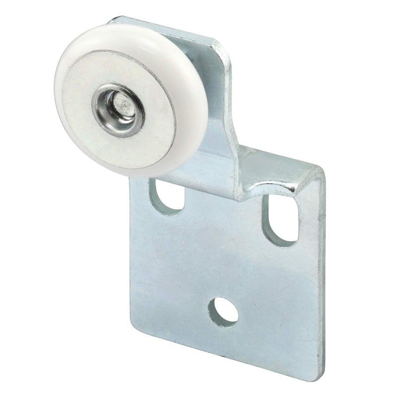 SlideCo 16202B Closet Door Roller Assembly 34 In Convex Edge Ball Bearing Plastic Wheel 12 In Offset 2 Pack