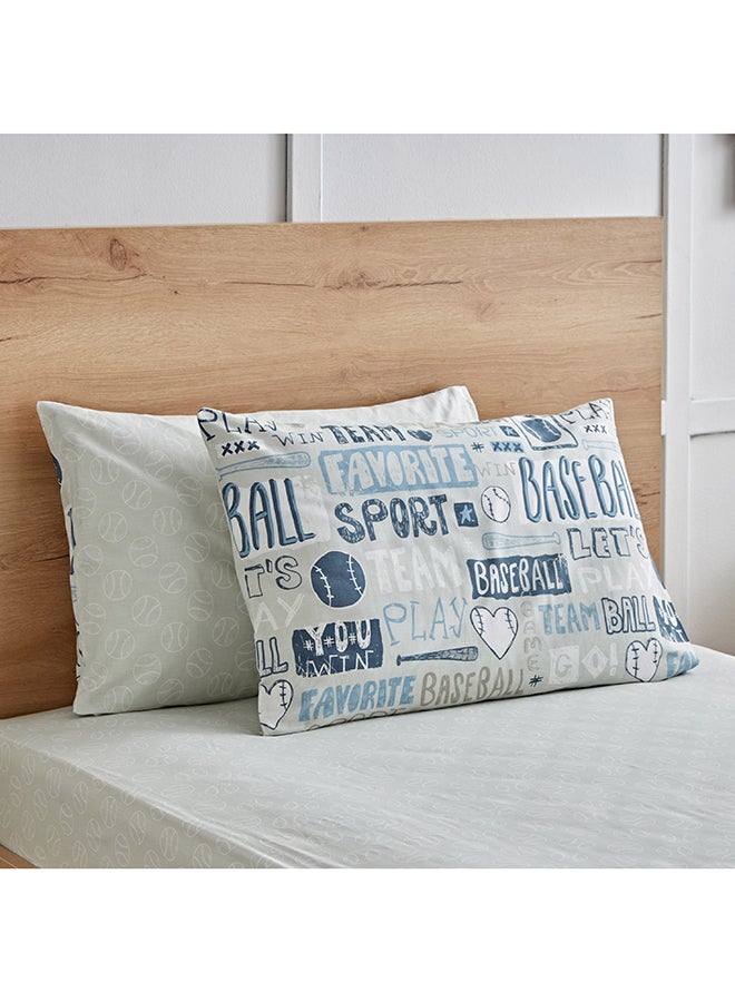 Home Box Arcade Win Win Kapas 2-Piece Cotton Pillow Cover Set - 50x75 cm  - Image 1