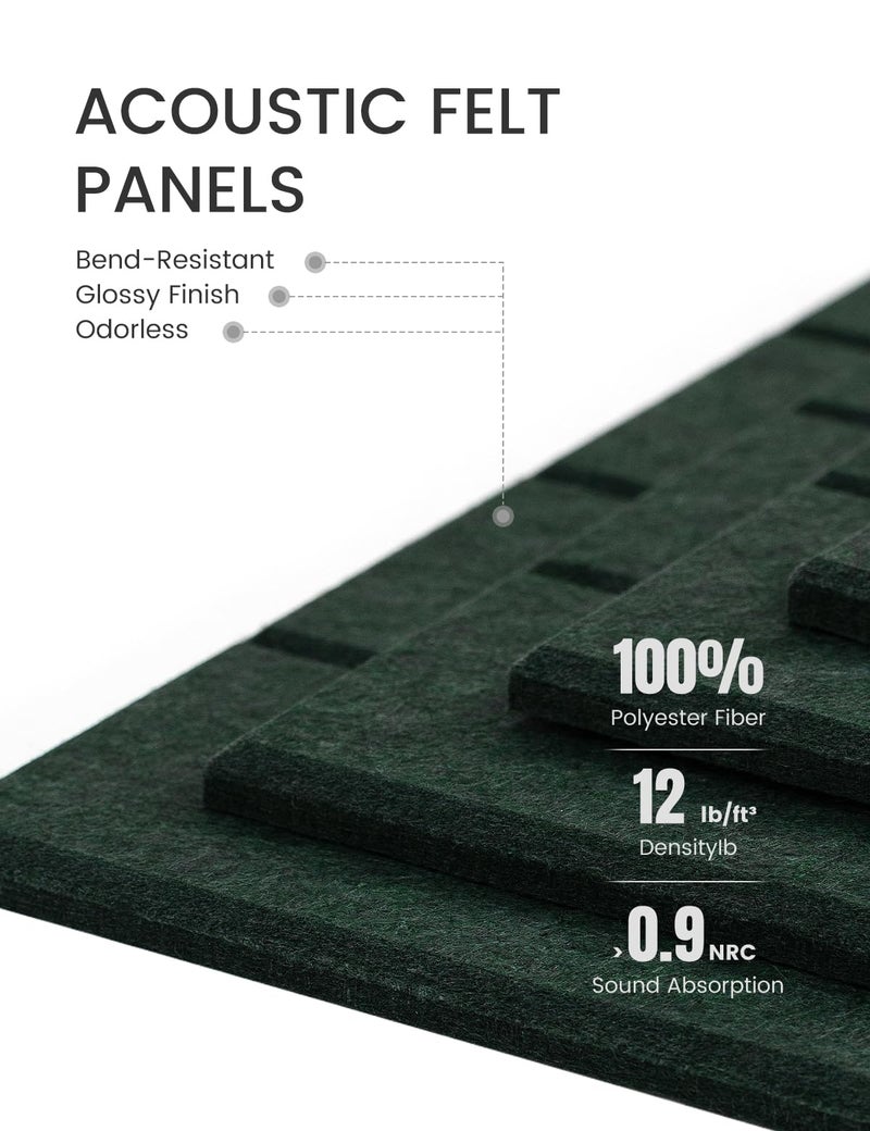 Fluxynara Large Felt Bulletin Board 48" x 36" Cork Board Alternative-12 Pack with 70 Safe Removable Adhesive Tabs, Cork Boards for Walls Cork Board for Home Office Classroom Pin Board- Pine Green - Image 4