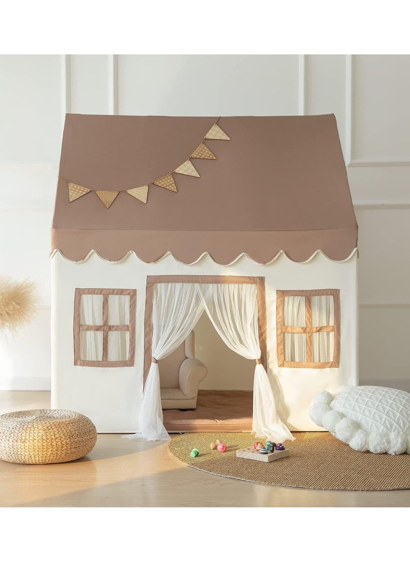 XICEN - Boys Girls Play Tent Game House Playhouse with Mat and Lights Kids Indoor Outdoor Activity Center - Image 1