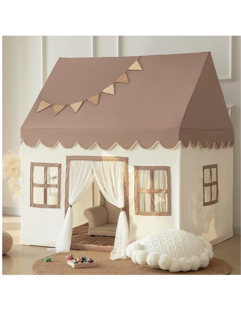 XICEN - Boys Girls Play Tent Game House Playhouse with Mat and Lights Kids Indoor Outdoor Activity Center - Image 1