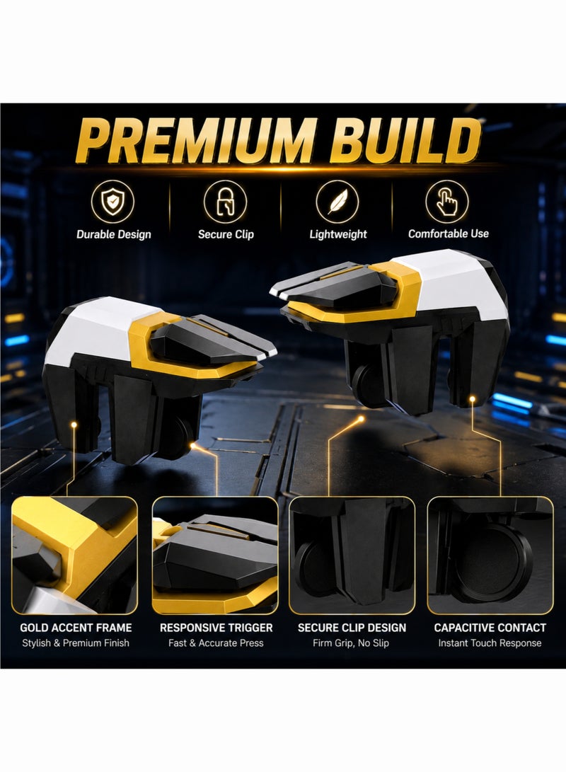 وحدة تحكم ألعاب الهاتف المحمول CH-003 بستة أصابع للعبة PUBG، أزرار L1 وR1، متوافقة مع أجهزة أندرويد وآيفون (زوج) - Image 5