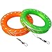Kaiciuss Kite String Hoop for Kids Orange Green Kite Spool Set String Reel Handle with 300 Feet Line for Each Reel Winder 2 Pack - Image 3