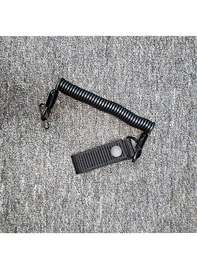 Spring Rope Molle Anti-loss Multifunctional 92G Modified Telescopic Rope Lanyard Elastic Universal Steel Wire-Color:With Emblem  - Image 3