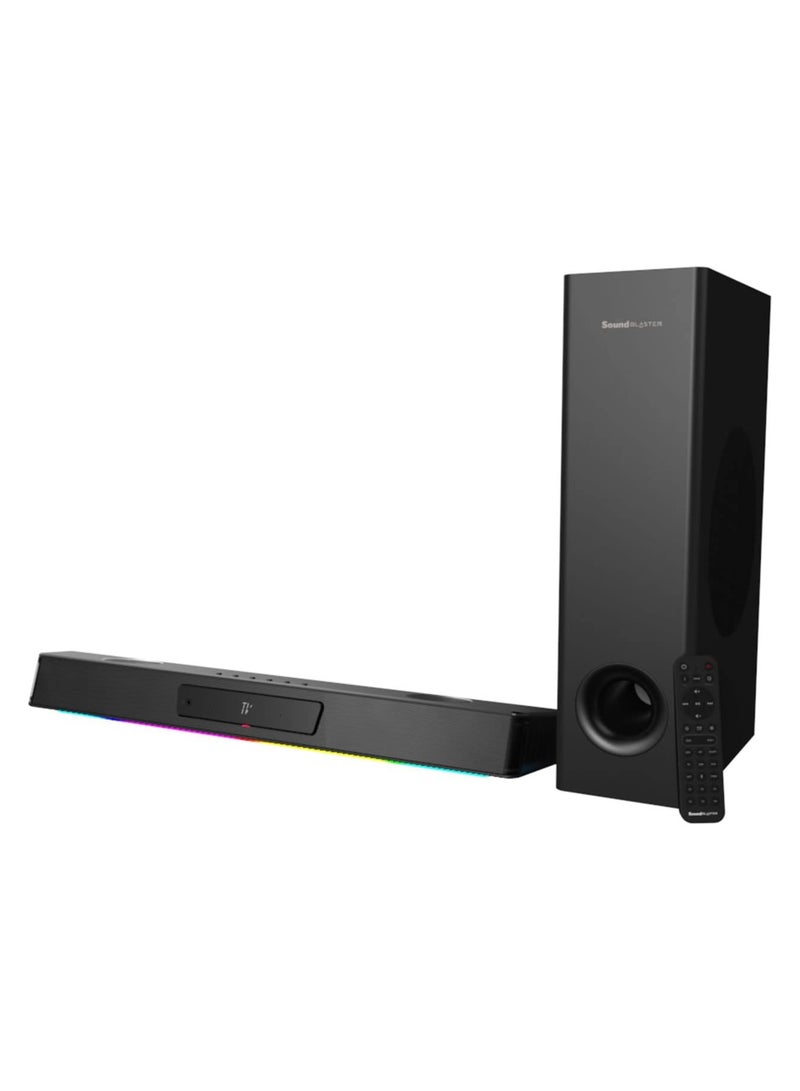 CREATIVE Sound Blaster Katana V2X 5.1 Multi-channel Gaming Soundbar with Compact Subwoofer, 180W Peak Power, ft Tri-amplified 5-driver Design, Super X-Fi technology, and RGB lighting  - Image 1