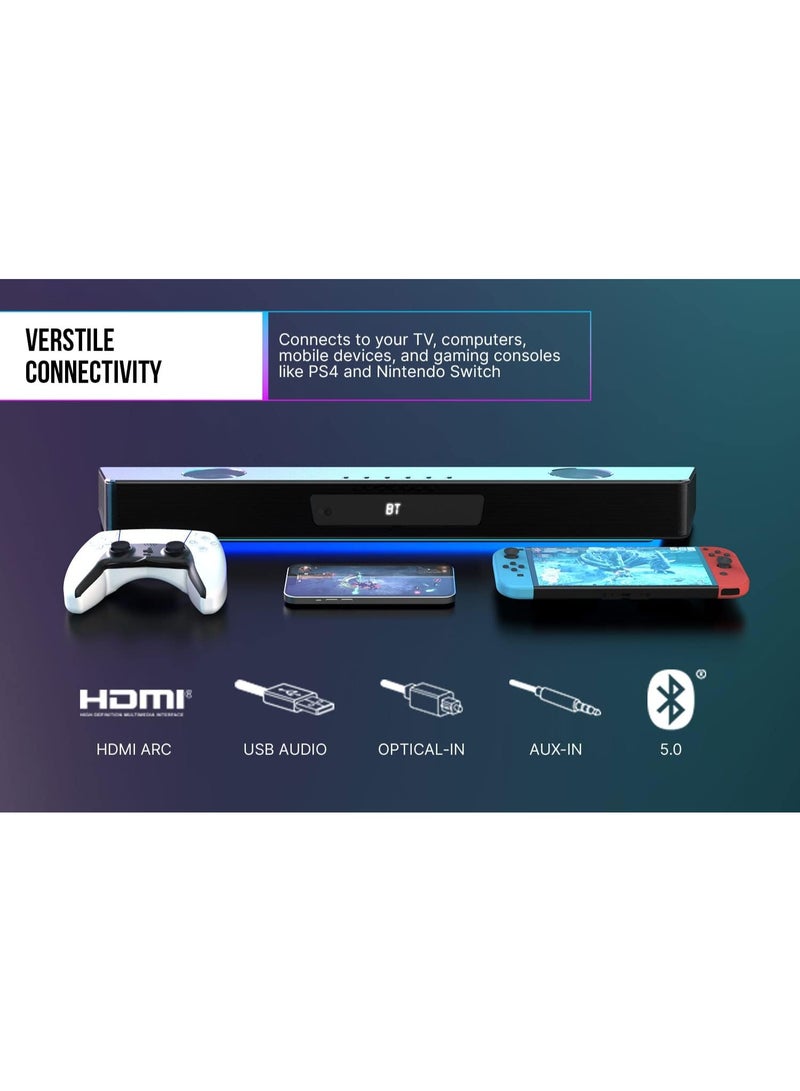 CREATIVE Sound Blaster Katana V2X 5.1 Multi-channel Gaming Soundbar with Compact Subwoofer, 180W Peak Power, ft Tri-amplified 5-driver Design, Super X-Fi technology, and RGB lighting  - Image 3