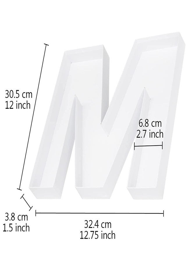 WENPACK 12.5" Cardboard Letter Shaped Mache Charcuterie Strawberries Fillable Sweets Decorative Box with Clear Lid (White, M) - Image 5
